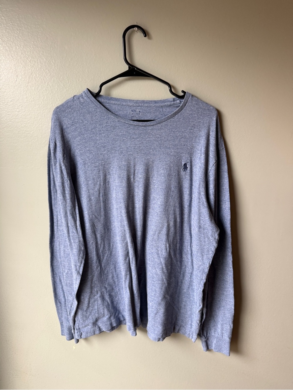 Polo Ralph Lauren Blue Heather Long Sleeve Crewneck Shirt Medium